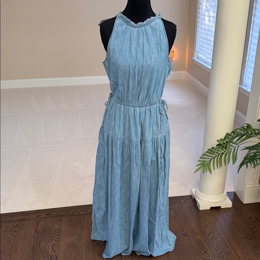 GAP Light Blue Sleeveless Maxi Dress